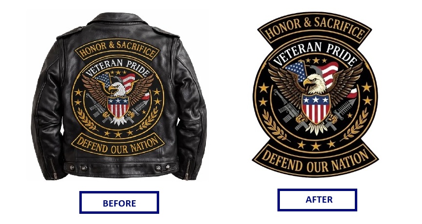 Embroidery patch to vector