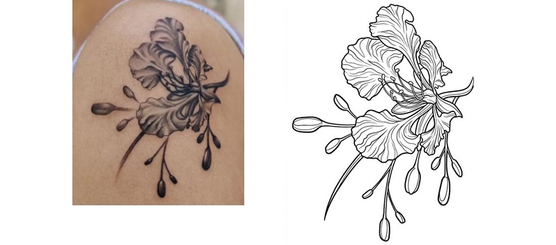 Tattoo art converted to vector artwork