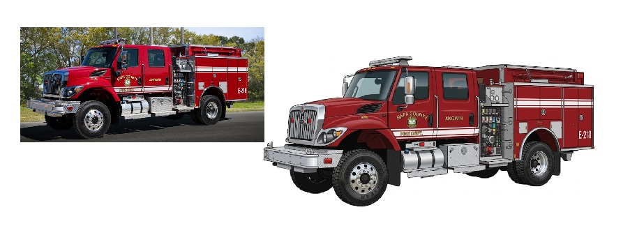 fire truck vector convesion from original image