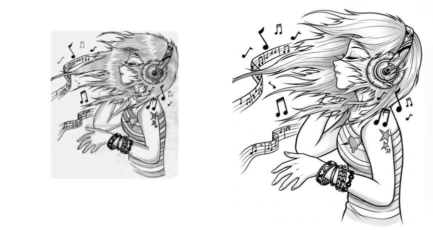 sketch image to vector artwork