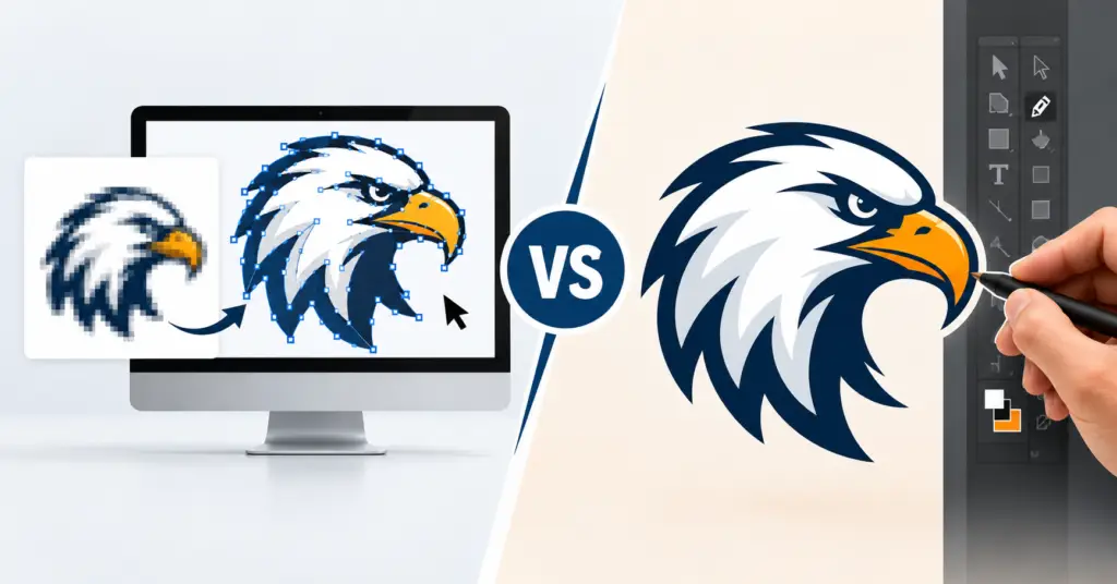 Automatic vs Manual Logo Vectorisation