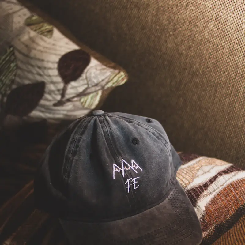 Embroidered cap logo created from an embroidery vector file