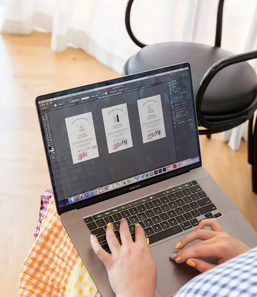 Designer converting an image to AI and EPS vector files in Adobe Illustrator