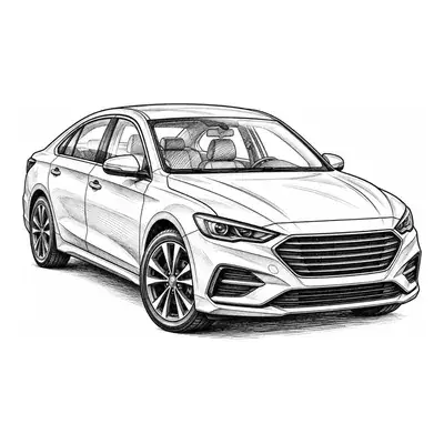 Hand-drawn sketch JPG to vector - car sketch
