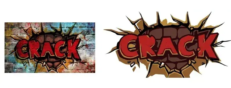 Raster graffiti artwork converted to vector