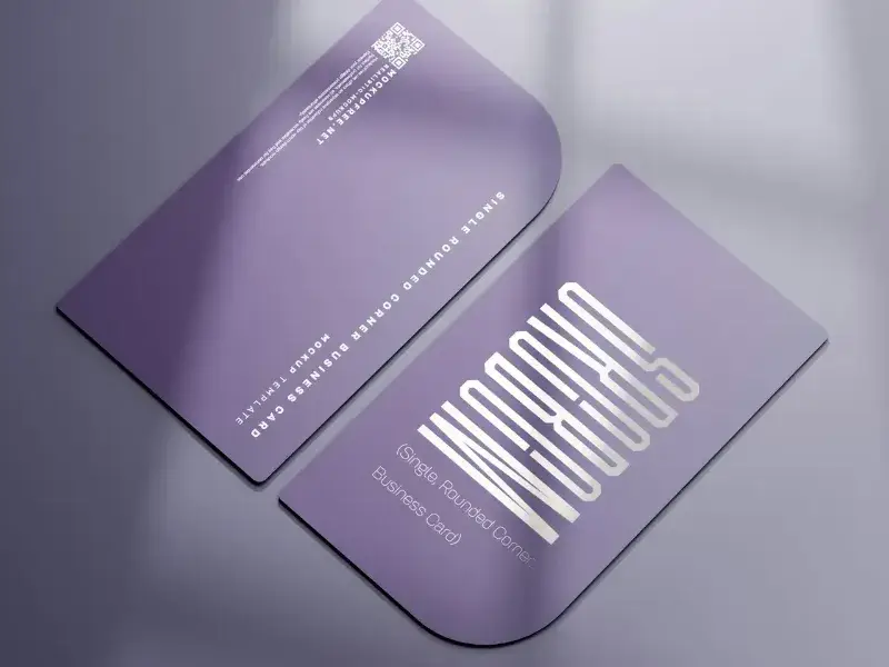 Business cards with a logo converted from raster to vector