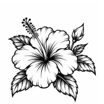 Raster to vector conversion - line art flower