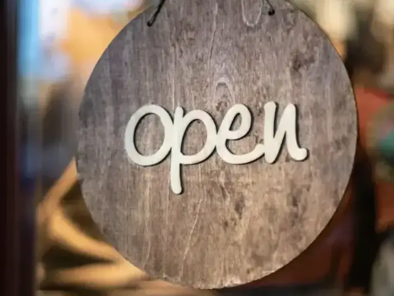 Shop signage produced from a raster image converted to vector