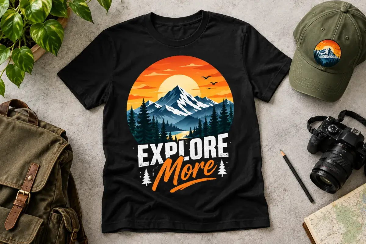 Custom t-shirt vector design for your brand mockup