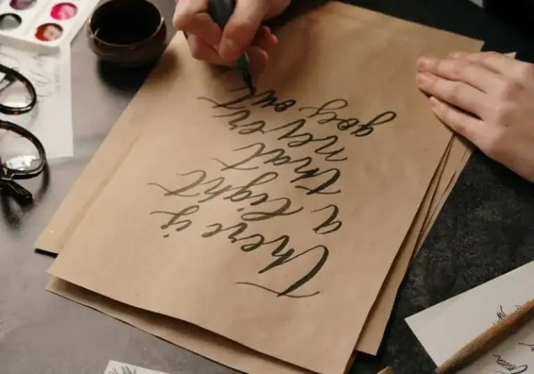 Hand lettering and calligraphy converted to vector typography