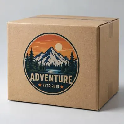 Vector logo printed on packaging box